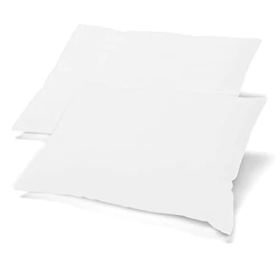 Afbeelding van CelinaTex BeBasic kussensloop dubbelpak 40 x 80 cm wit microvezel hoofdkussen overtrek jersey