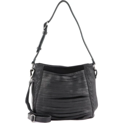 Afbeelding van FREDsBRUDER Leren Schoudertas Fonda Crossbody Black Zwart
