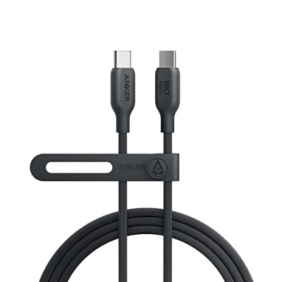 Afbeelding van Anker 543 USB C auf Kabel (100W, 180cm), 2.0 Umweltfreundliches Bio Kabel, Kompatibel mit MacBook Pro 2020, iPad Air 4, Samsung Galaxy S21, und mehr(in Phantomschwarz)