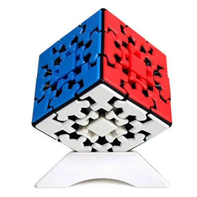 Afbeelding van OJIN YUMO Gear Cube 3 x Puzzel KungFu 3D 3x3x3 Kubus Gladde Met Een Statief (Multi Color)