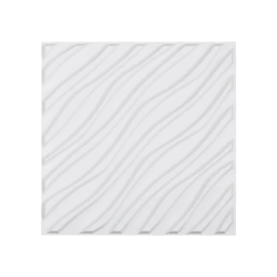 Afbeelding van VEVOR 3D Wandpanelen Set van 12 Wandbekleding 50x50cm PVC 2,97m² Wave Mat Wit