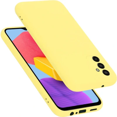 Afbeelding van Cadorabo Hoesje geschikt voor Samsung Galaxy M13 4G in LIQUID GEEL Beschermhoes gemaakt van flexibel TPU silicone Case Cover
