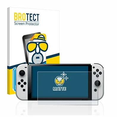 Afbeelding van BROTECT (2 Stuks) Antireflecterende Beschermfolie voor Nintendo Switch OLED Modell Anti Glare Screen Protector, Mat, Ontspiegelend