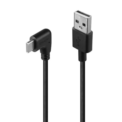 Afbeelding van Lindy 1m USB 2.0 type A naar C kabel 90 haaks (1 m, 2.0),