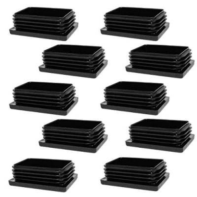 Afbeelding van Enkotrade 10 stuks lamellenstoppen voor rechthoekige buizen, 50 x 30 mm, buisafdekking van hoogwaardig polyethyleen kunststof, doppen, eindstops, glijders, buisstop rechthoekig