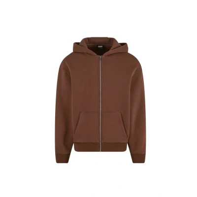 Afbeelding van Urban Classics Sweater met rits, Heren, Maat: 3XL, Chocolatebrown