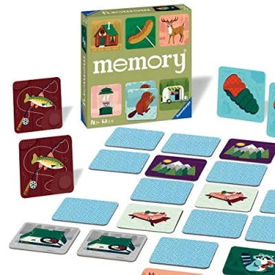 Afbeelding van Ravensburger Camping Adventures Memory Matching Picture Snap Pairs Game for Kids Age 3 Years Up