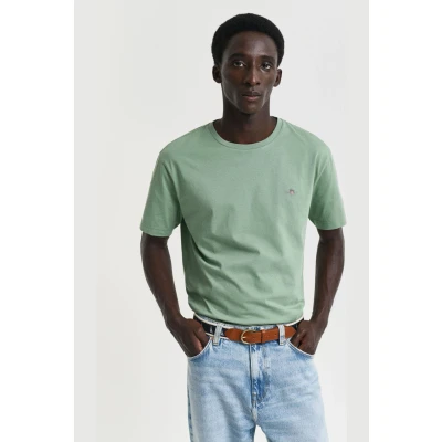 Afbeelding van GANT REG Shield SS Tshirt basic, Heren, Maat: Medium, Kalamata green
