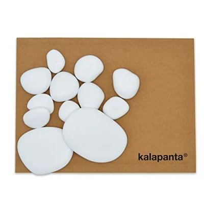 Afbeelding van Kalapanta Test kit 12 decoratieve stenen (10 klein, 2 groot) in gerecycled plastic voor vazen, schilderen, aquaria, tuin