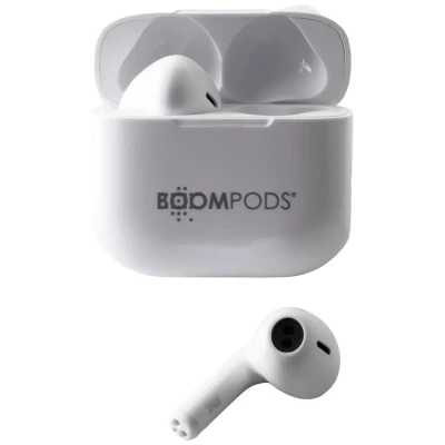 Afbeelding van Boompods Bassline Compact In Ear oordopjes Bluetooth Wit Headset, Klankregeling, Volumeregeling, Bestand tegen zweet, Touchbesturing
