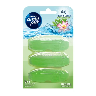 Afbeelding van Ambi Pur Toiletblok Navulling Bamboe &amp; Lotus 3 stuk