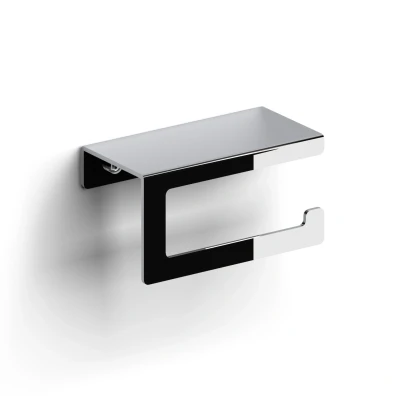 Afbeelding van Clou Fold toiletrolhouder zonder klep gebogen model chroom