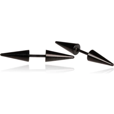 Afbeelding van Titanium Stud oorbellen Spikes Zwart