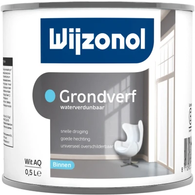 Afbeelding van Wijzonol Grondverf Waterverdunbaar 0,5 Liter op Kleur