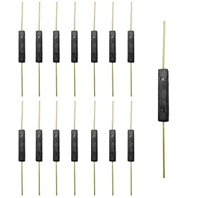 Afbeelding van GTIWUNG 15 stuks riet schakelaars, open riet, schakelaar, magnetische inductieschakelaar, 2,5 mm x 14 mm, Reed normaal (N/O)