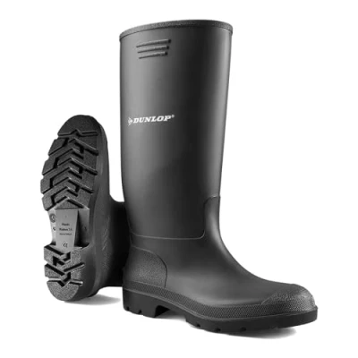 Afbeelding van Dunlop Rubberlaarzen, uniseks, volledig waterdicht, voor sneeuw, regen, modder, zwart, 44 EU