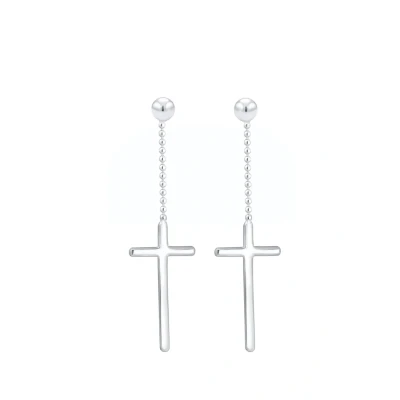 Afbeelding van Elli Kreuz GEO Trend Minimal LOOK Oorbellen silvercoloured, Dames, Maat: One Size, Silver coloured
