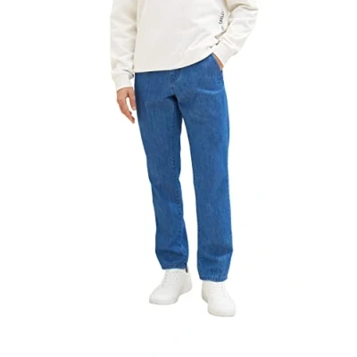 Afbeelding van TOM Tailor JOSH Straight leg jeans, Heren, Maat: 34x34, Clean mid stone/blue denim