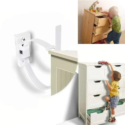 Afbeelding van Afufu Meubelbeveiliging, 12 sets kantelbescherming, meubel wandanker, multifunctionele meubelgordelgordel, meubelanker voor peuters, kinderveiligheid, anti tip, veiligheidsgordel babybescherming en huisdierbescherming