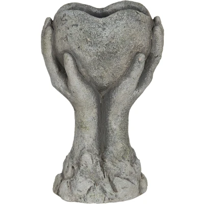 Afbeelding van Clayre &amp; Eef Grijze Bloempot 19*13*34 cm 6TE0318L