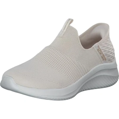Afbeelding van Skechers Dames Ultra Flex 3.0 Cozy Streak, Natuurlijke brei/trim, 35 EU, gebreide rand, 35.5 EU