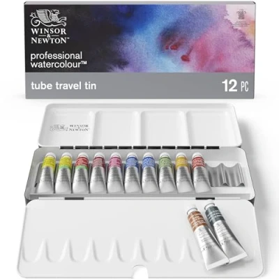 Afbeelding van Winsor &amp; Newton 0190552 Professional Water Colour, fijnste kunstenaars aquarelverf met de hoogst mogelijke pigmentatie, uitstekende lichtechtheid Blik 12 x 5ml