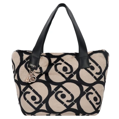 Afbeelding van LIU JO shopper schoudertas Verry Tote Bag Neutro / Nero beige