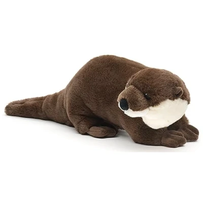 Afbeelding van Uni Toys Eco Line Otter, staand 100% gerecycled materiaal 42 cm (lengte) pluche Otter knuffeldier