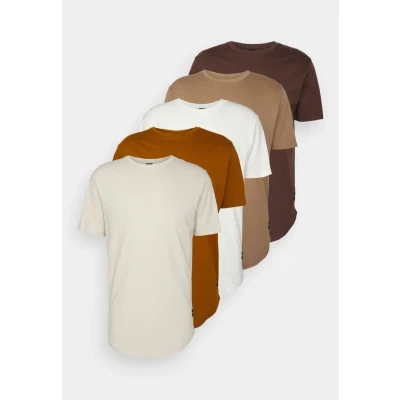 Afbeelding van Only &amp; Sons Onsmatt Longy TEE 5 PACK Tshirt basic, Heren, Maat: XS, Cloud dancer