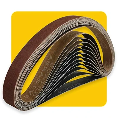 Afbeelding van 25mmx762mm 25mm x 762mm Schuren Riem Diverse Pakket, 12 Stuks (4 Elk van 80 120 150 Grits) Aluminium Oxide voor Sander