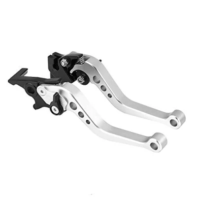 Afbeelding van Motorfiets Remhendel 1 Paar Aluminiumlegering 7/8 &quot;Motor Rem Koppelingshendel Koppeling Remhendels Handvat 22mm voor Yama ha Hon da Suzu ki (Zilver) 50Cc En