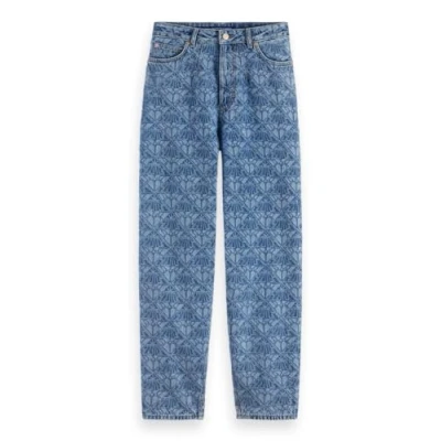Afbeelding van Scotch &amp; Soda THE TIDE Balloon WITH Longer Inseam Monogram Relaxed fit jeans, Dames, Maat: 28x32, Blue denim