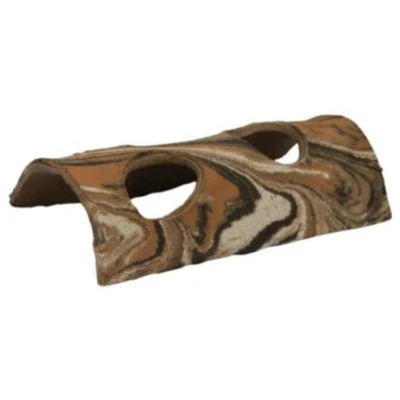 Afbeelding van Ceramicnature Half Log Mixcolour Aquarium Ornament 18x10x6 cm M