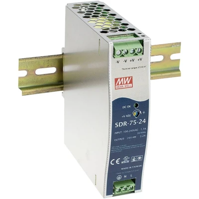 Afbeelding van Mean Well SDR 75 48 DIN rail netvoeding V/DC 1.6 A 76 W Aantal uitgangen: 1 x Inhoud: stuk(s)