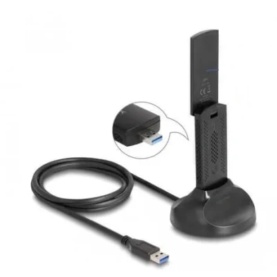 Afbeelding van Delock Wi Fi 6 Dualband WLAN USB Adapter AX1800 (1201 + 574 Mbps) HQ