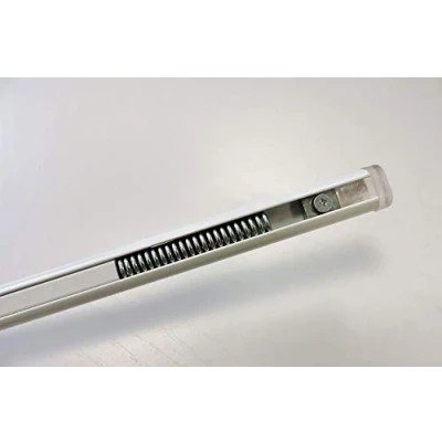 Afbeelding van VEERWAND DIAMETER 13 MM. WIT GEPAIND ALUMINIUM UITBREIDBAAR CM. 39 60