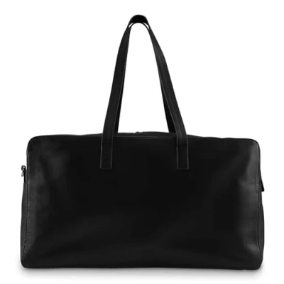 Afbeelding van JOST Leren reistas schoudertas Arva Travel Bag Black zwart