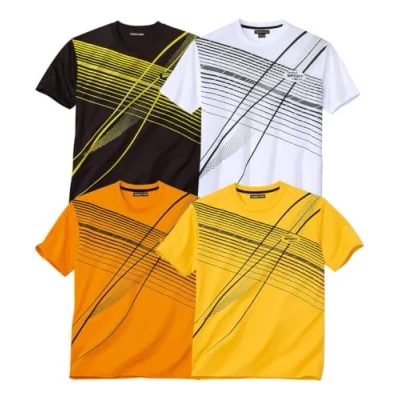 Afbeelding van ATLAS FOR MEN Set van 4 bedrukte sport T shirts XXL