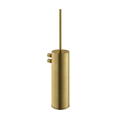 Afbeelding van HotBath Archie WC borstelgarnituur wandmodel Geborsteld Messing PVD ARA11BBP