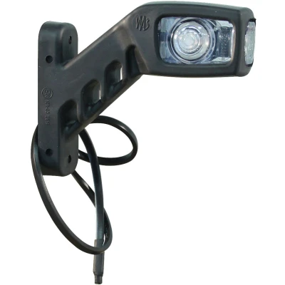 Afbeelding van Contourlamp WAS W49 Rood / wit oranje, rechts, DC kabel 500mm., 2x0,75mm² Contourverlichting (Oranje,Wit) BouwmanAanhangwagens.nl