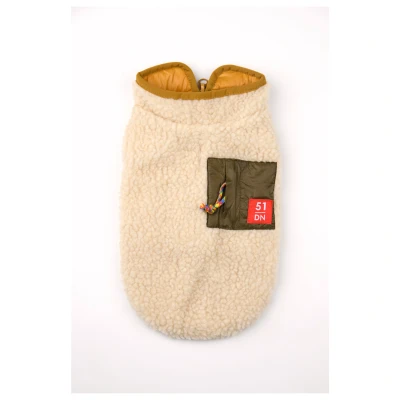Afbeelding van 51 Degrees Jules Coat Beige&amp;Oker Hondenkleding 24 cm