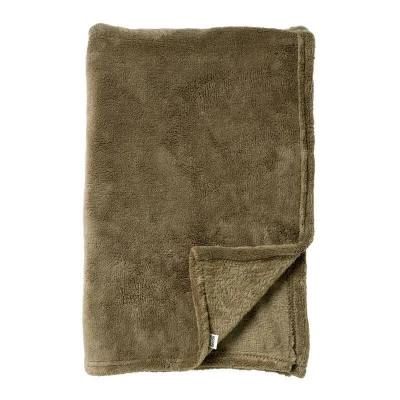 Afbeelding van Dutch Decor SIDNEY Plaid 140x180 cm Fleece deken van 100% gerecycled polyester superzacht Eco Line collectie Driftwood taupe