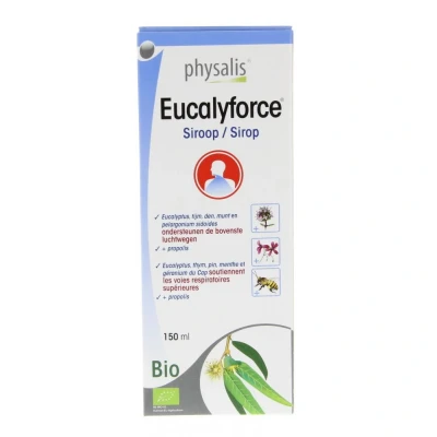 Afbeelding van Physalis Eucalyforce Siroop Bio, 150 ml