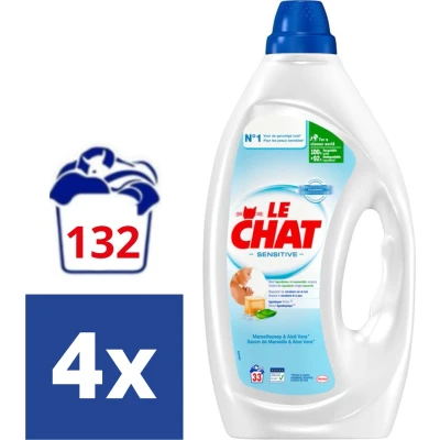 Afbeelding van 4x Le Chat Gel Sensitive 33 Wasbeurten