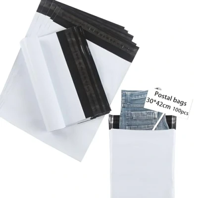 Afbeelding van huruirui Plastic verzendzakken, ondoorzichtig, zelfklevend, verzendzakken voor kleding, logistieke verpakkingen, transport, 100 stuks/30 x 42 cm