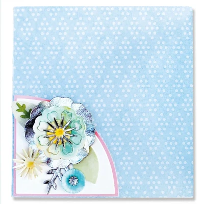 Afbeelding van Sizzix Thinlits Die Folio Page Pocket &amp; Flowers 664883 Eileen Hull (01 21)