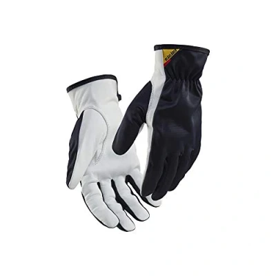 Afbeelding van Blaklader Lederen handschoen 2802 1459 9, Donkerblauw/Wit
