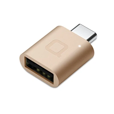 Afbeelding van Nonda USB Type C naar 3.0 adapter, Thunderbolt 3 aluminium met indicator led voor MacBook Pro 2019/2018, Air 2018, Pixel 3, Dell XPS en meer apparaten (goud)