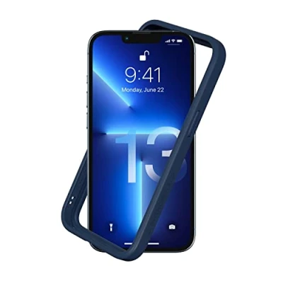 Afbeelding van RhinoShield Bumperhoes compatibel met [iPhone 13/13 Pro] CrashGuard NX Schokabsorberende, slanke beschermhoes valbescherming van 3,5 m/11ft marineblauw