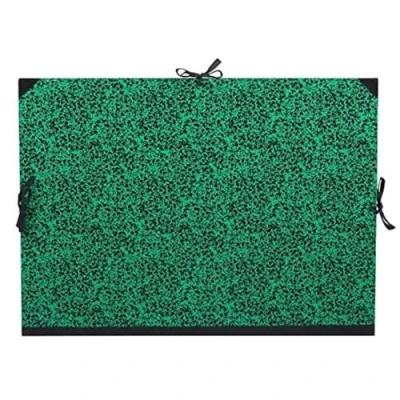Afbeelding van Lefranc Bourgeois 522001 Tekenmap/schetsmap Annonay met elastische band sluiting en verstevigde hoeken voor documenten, tekeningen 38x28cm, Green Fast